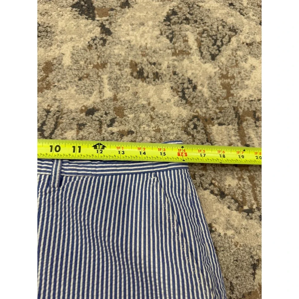 Polo Ralph Lauren Mens Blue White Seersucker Striped Chino Shorts Size 30